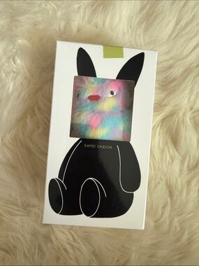 NIB Samo Ondoh pastel rainbow bunny keychain